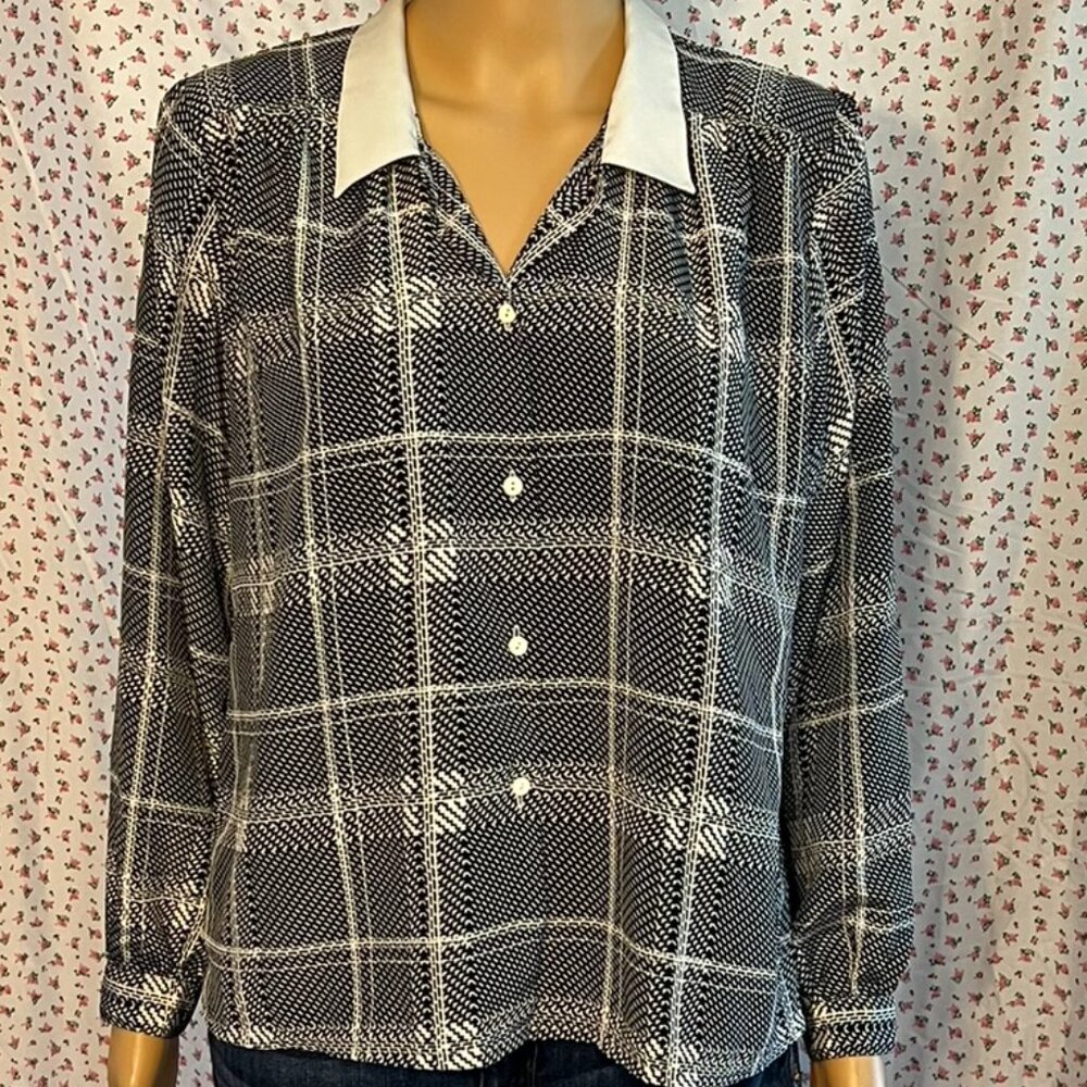 Vintage Black and White Button Down